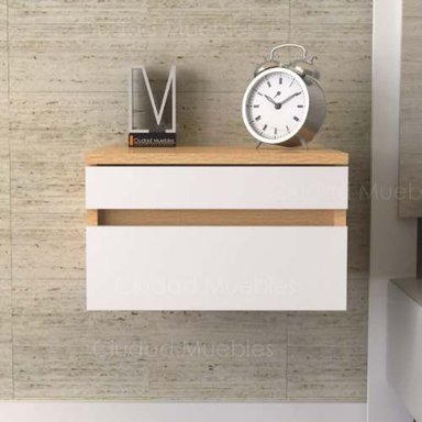 VELADOR FLOTANTE CELINE CON DESAYUNADOR COLOR BLANCO/DUNA TU MESITA