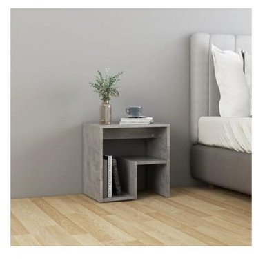 MESITA DE NOCHE THIAGO TU MESITA MELAMINA 18MM COLOR GRIS