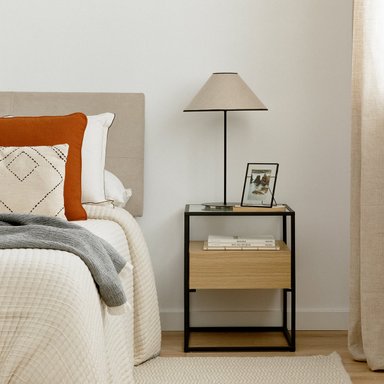 VELADOR INDUSTRIAL 1 CAJÓN LEO COLOR DUNA TU MESITA