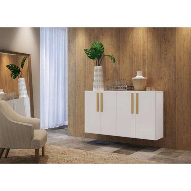 APARADOR FLOTANTE 4 PUERTAS KARIM COLOR BLANO TU MESITA