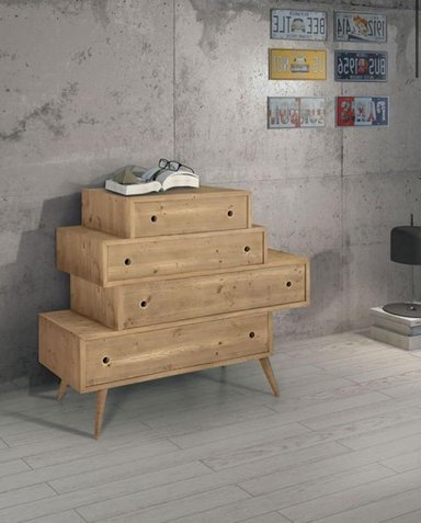 APARADOR MODERNO PRIMAX 4 CAJONES TU MESITA COLOR MARRÓN