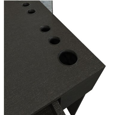 TOCADOR ALTO TU MESITA NURIA COLOR NEGRO 2 CAJONES 1 PUERTA - 2