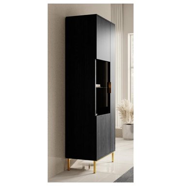VITRINA MODERNA TU MESITA MIKE COLOR NEGRO 3 PUERTAS - 2