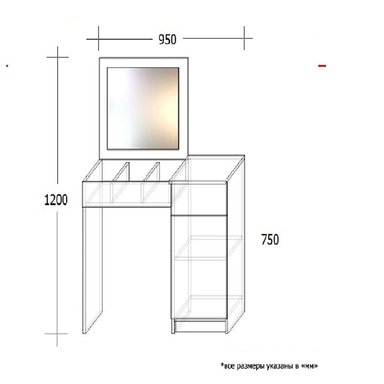 TOCADOR CLÁSICO TU MESITA IRMA COLOR BLANCO 2 PUERTAS 1 CAJÓN