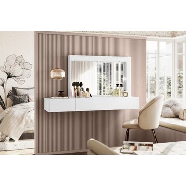 OCADOR DE PARED FLOTANTE COLOR BLANCO 2 CAJONES TU MESITA