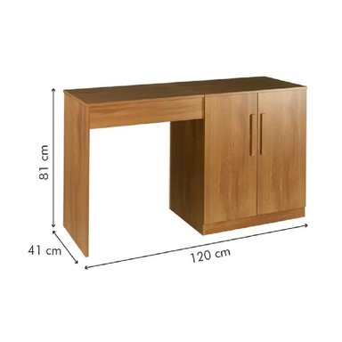 TOCADOR MODERNO TU MESITA FABIANA COLOR BLANCO 3 PUERTAS - 1