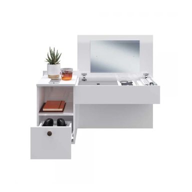 TOCADOR FLOTANTE TU MESITA MIRIAM COLOR BLANCO 1 CAJÓN 1 PUERTA - 2