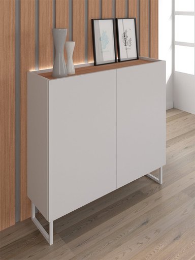 ZAPATERA MINIMALISTA AREQUIPA COLOR BLANCO 2 PUERTAS TU MESITA