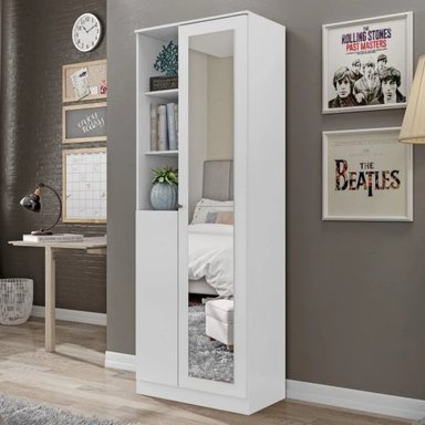 ZAPATERA MULTIUSOS ALEXIS 2 PUERTAS CON ESTANTES TU MESITA COLOR BLANCO