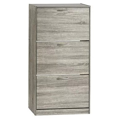 ZAPATERA CLÁSICA ALBERTA 3 PUERTAS TU MESITA COLOR GRIS