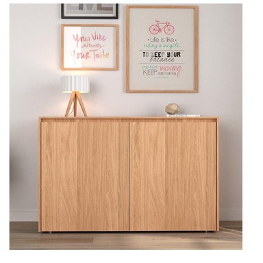 ZAPATERA MODERNA INKARIUS TU MESITA MELAMINA 18MM COLOR HAYA 2 PUERTAS