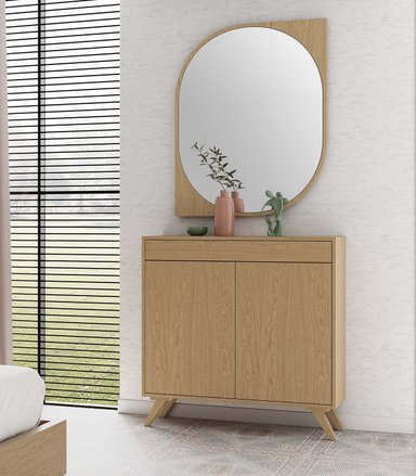 ZAPATERA MODERNA ANGELA COLOR ROBLE NATURAL TU MESITA