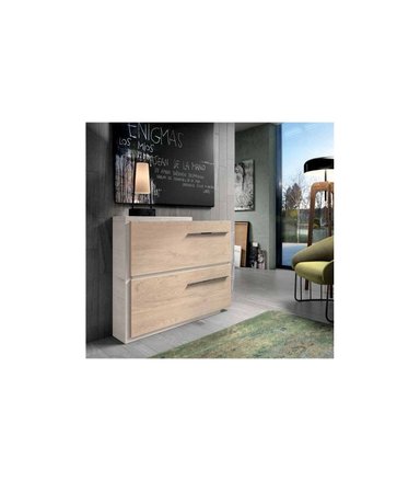 ZAPATERA MODERNA LIANA 2 PUERTAS TU MESITA CENIZA/DUNA