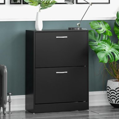 ZAPATERA CLÁSICA 2 PUERTAS THALIA COLOR NEGRO TU MESITA