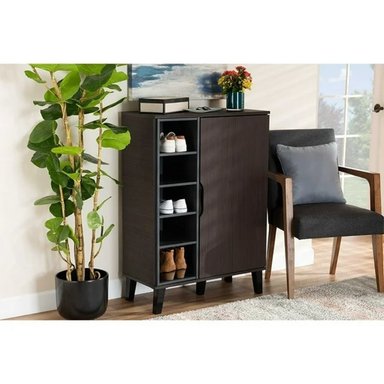 ZAPATERA MULTIUSOS CENTAURO COLOR MARRÓN/NEGRO TU MESITA