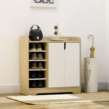 ZAPATERA CLÁSICA JÚPITER 2 PUERTAS COLOR DUNA/BLANCO TU MESITA - 5