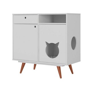 MUEBLE PARA MASCOTAS PANCHO COLOR BLANCO TU MESITA