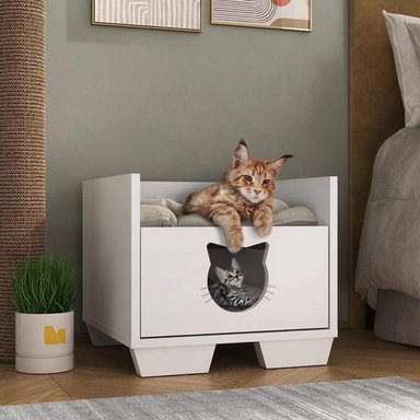 CAMA PARA GATOS FÉLIX COLOR BLANCO TU MESITA