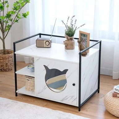 MUEBLE PARA GATOS BRONCO COLOR BLANCO TU MESITA