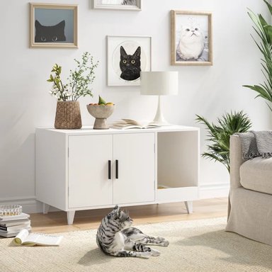 MUEBLE PARA GATOS MAJU COLOR BLANCO TU MESITA