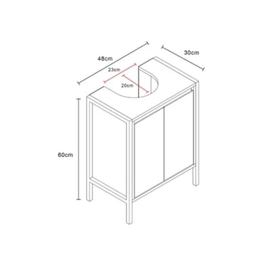 MUEBLE INFERIOR PARA LAVADERO CARMEN MARRÓN - 3