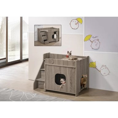 MUEBLE MODERNO PARA GATOS MOLLY COLOR GRIS TU MESITA