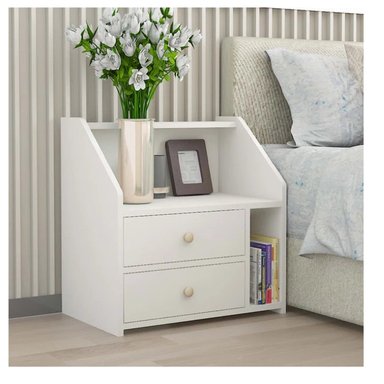 VELADOR MULTIUSOS GREGORY COLOR BLANCO 2 CAJONES TU MESITA