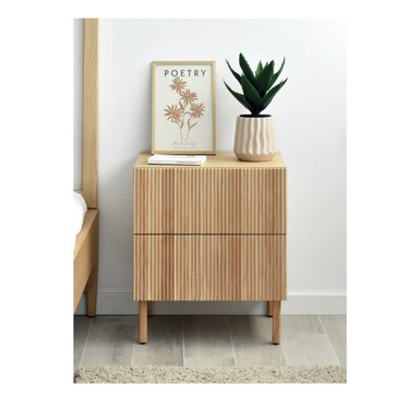 VELADOR ESTILO NORDICO MISHA COLOR DUNA  2 CAJONES TU MESITA