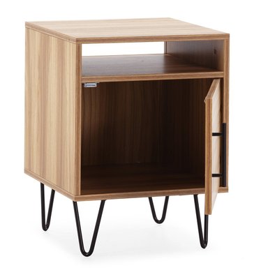 VELADOR MESA DE NOCHE MITRE COLOR MARRON 1 PUERTA TU MESITA - 2