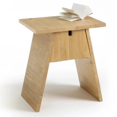 VELADOR MESITA DE NOCHE MULTIUSOS VILMA COLOR ROVERE 1 PUERTA TU MESITA