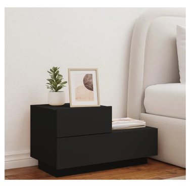 VELADOR  MULTIUSOS MIRTHA COLOR  NEGRO 2 CAJONES TU MESITA