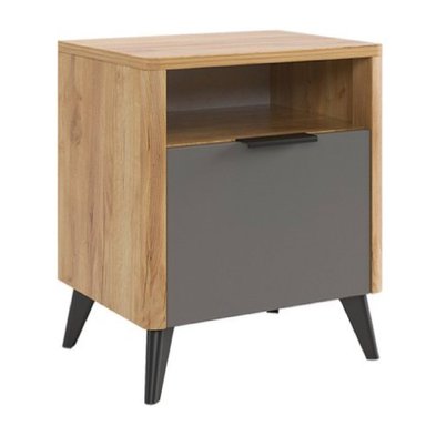 VELADOR MESA DE NOCHE MOCHE COLOR GRIS/DUNA 1 CAJON TU MESITA