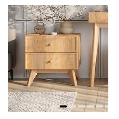 VELADOR MESA DE NOCHE CLASICA OLIVIA COLOR  DUNA 2 CAJONES TU MESITA