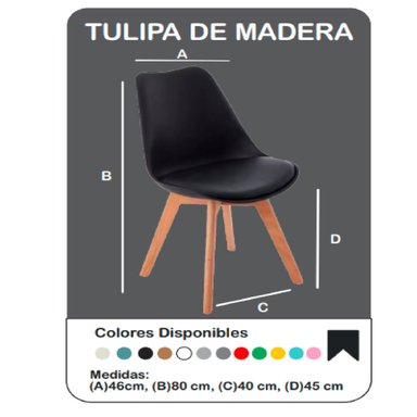 SILLA DE COMEDOR MODERNA ASGAR COLOR NEGRO TU MESITA - 4