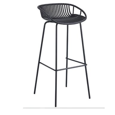 BANCO ALTO MODERNO LIZARD COLOR NEGRO TU MESITA