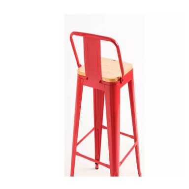 BANCO ALTO CON RESPALDO JULIUS COLOR ROJO TU MESITA - 2