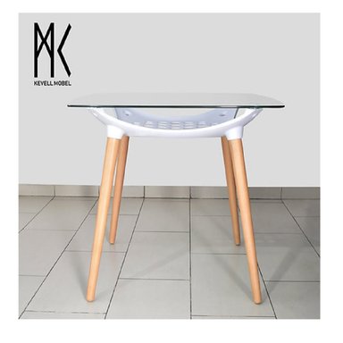 MESA MODERNA DE COMEDOR JONAS CON VIDRIO TU MESITA