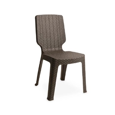 SILLA MULTIUSOS ESTILO RATÁN MÁLAGA COLOR MARRÓN TU MESITA