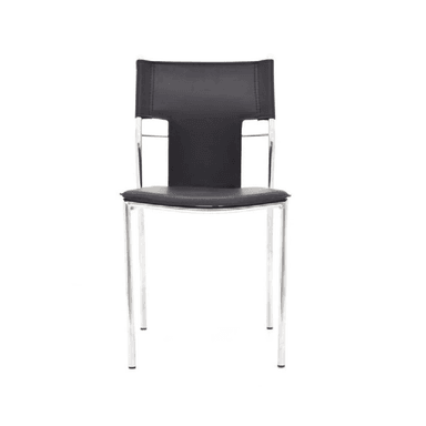 SILLA DE OFICINA CLÁSICA FIORENTINA CROMADA COLOR NEGRO TU MESITA - 2