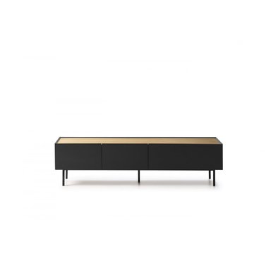 MESA DE TV CLÁSICA BRANDON 65' COLOR NEGRO/DUNA 1 PUERTA 2 CAJONES TU MESITA