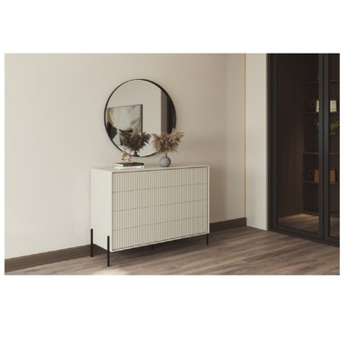 CÓMODA NÓRDICA SAHARA COLOR BLANCO 4 CAJONES TU MESITA - 2