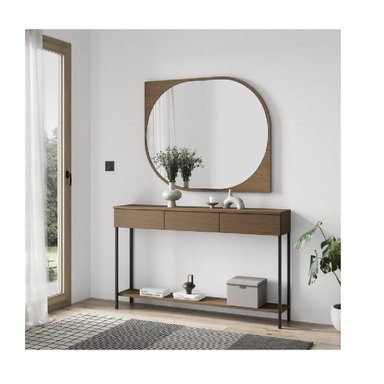 CONSOLA INDUSTRIAL MELANY 3 CAJONES COLOR MARRÓN TU MESITA