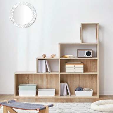 ESTANTE PARA GATO EN FORMA DE ESCALERA MILENA COLOR SONOMA TU MESITA