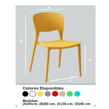 SILLA DE COMEDOR LOHAN COLOR ROJO TU MESITA - 4