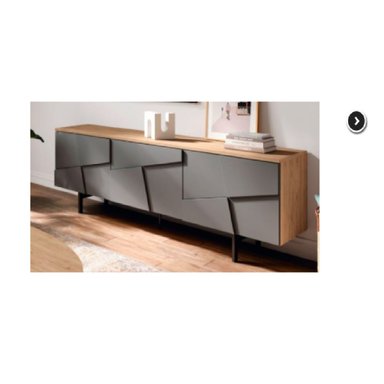 MESA DE TV TRIDIMENSIONAL OGOST 55' COLOR DUNA/GRIS OSCURO 3 PUERTAS TU MESITA - 2