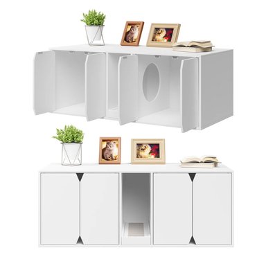 MUEBLE BLANCO PARA GATO CON 4 PUERTAS MILENO TU MESITA - 3
