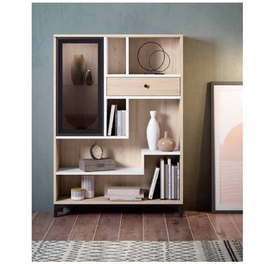 ESTANTE JUVENIL XINTIA COLOR BLANCO/DUNA 1 CAJÓN 1 PURETA TU MESITA