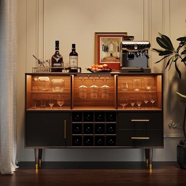 MUEBLE DE BAR ELEGANTE MODERNO ÁUREO COLOR GALES/NEGRO TU MESITA - 2