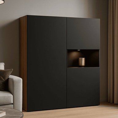 VITRINA CONTEMPORÁNEA WISP COLOR NEGRO/GALES TU MESITA