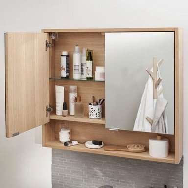 MUEBLE DE BAÑO FLOTANTE CON ESPEJO KING COLOR DUNA TU MESITA